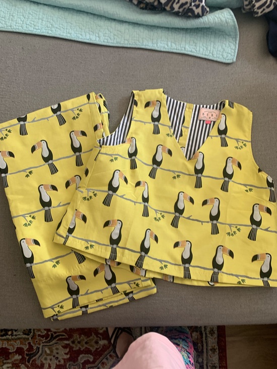 Buru Tops - Buru Toucan-Print Yellow Set - Women’s Two-Piece